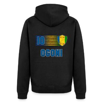 Équipe de football Ogoni - Veste à capuche bio Premium Unisexe - noir - Dos - Nico (187cm)