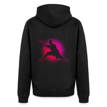 Arts Martiaux Hommes Kungfu Femmes Kung Fu Wushu - Veste à capuche bio Premium Unisexe - noir - Dos - Nico (187cm)
