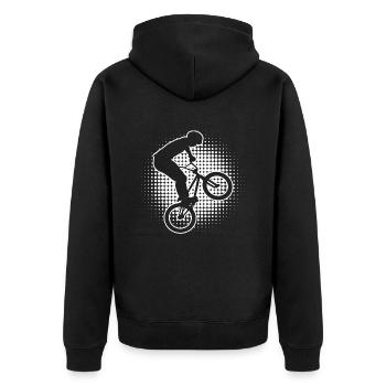 Cyclisme bmx vélo hommes bmx jeune vélo - Veste à capuche bio Premium Unisexe - noir - Dos - Nico (187cm)