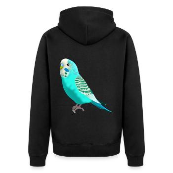 Perruche sucrée - Veste à capuche bio Premium Unisexe - noir - Dos - Nico (187cm)