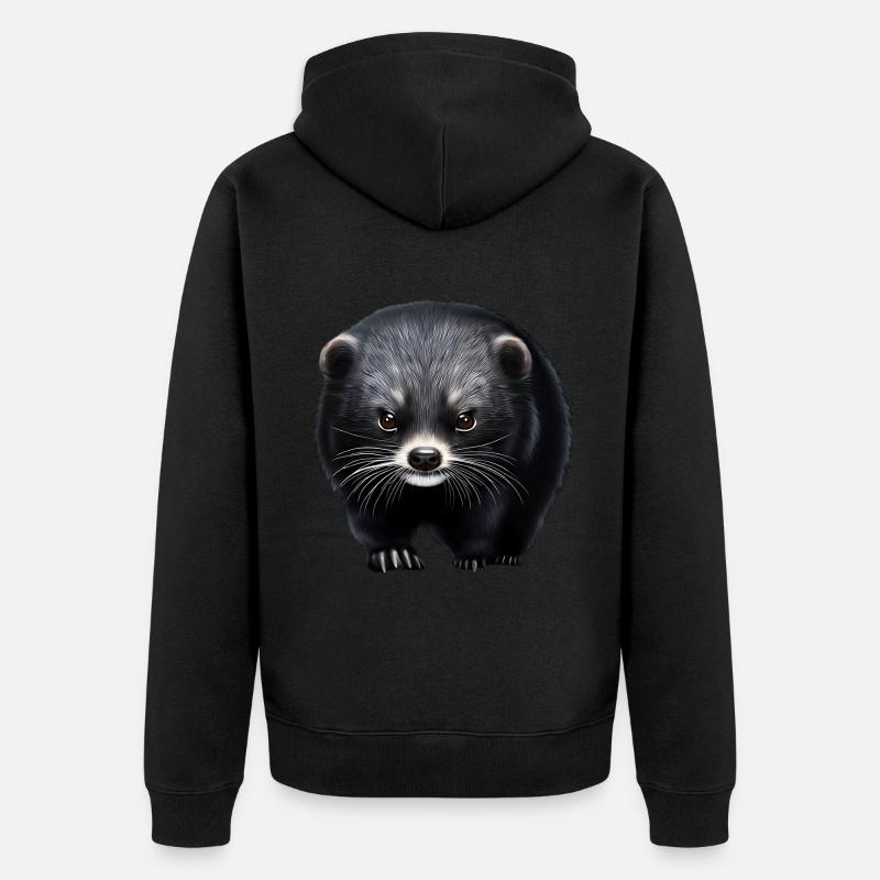 Binturong intrigant - Veste à capuche bio Premium Unisexe - noir