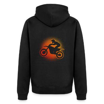 Motocross libre hommes Motocross Femmes - Veste à capuche bio Premium Unisexe - noir - Dos - Nico (187cm)