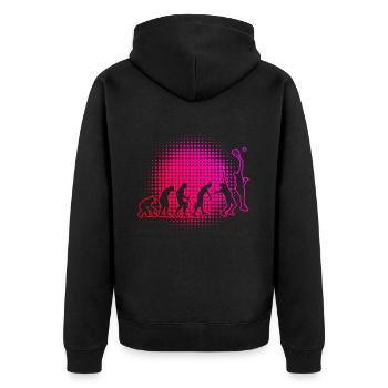 Racket Sport Paddle Court Paddle Women Men - Unisex Premium Organic Zip Hoodie - black - Back - Nico (187cm)