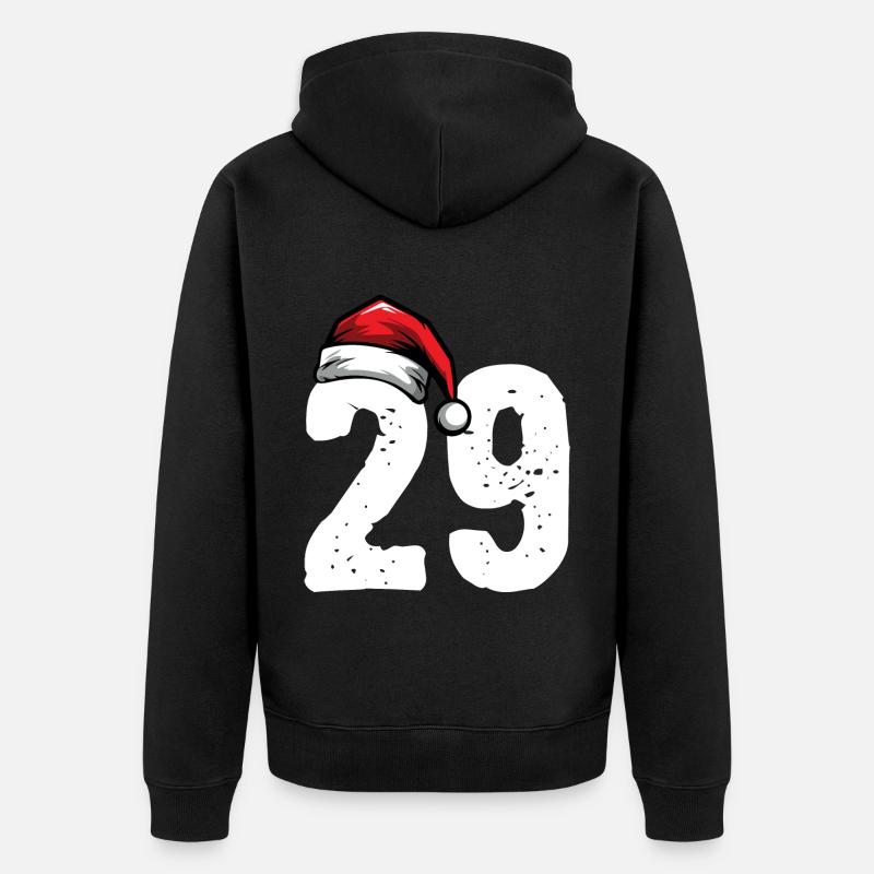 29 Numéro Noël - Veste à capuche bio Premium Unisexe - noir