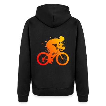 Road Cyclist Road Bike Road Bike Road Bike Road Bike - Unisex Premium Organic Zip Hoodie - black - Back - Nico (187cm)