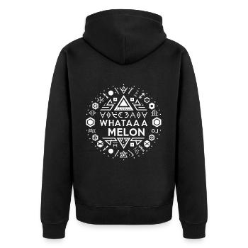 Whataaa Melon 5 - Veste à capuche bio Premium Unisexe - noir - Dos - Nico (187cm)