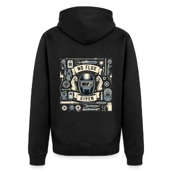 Pas de flux donné 18 - Veste à capuche bio Premium Unisexe - noir - Dos - Nico (187cm)