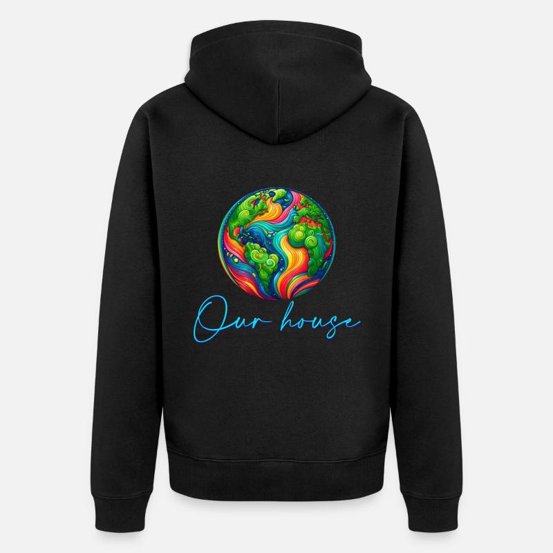 Monde - Veste à capuche bio Premium Unisexe - noir