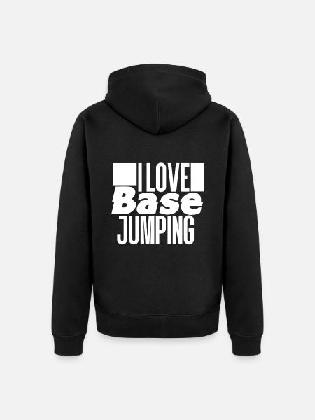 Base Jumping - Unisex Premium Organic Zip Hoodie - black
