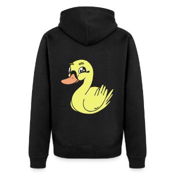 canard canards enfants enfant bébé - Veste à capuche bio Premium Unisexe - noir - Dos - Nico (187cm)