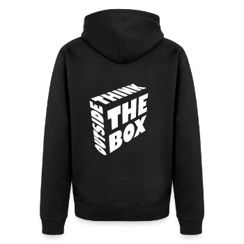 Sortez des sentiers battus - Veste à capuche bio Premium Unisexe - noir - Dos - Nico (187cm)