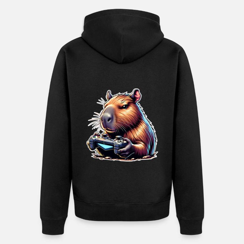 Jeux Capybara - Veste à capuche bio Premium Unisexe - noir
