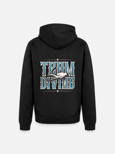 Diving Diving Team - Unisex Premium Organic Zip Hoodie - black