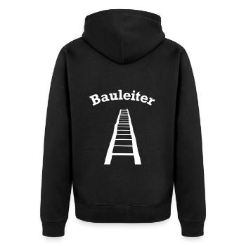 funny construction manager construction site design - Unisex Premium Organic Zip Hoodie - black - Back - Nico (187cm)
