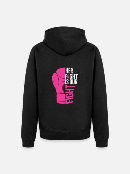 Your fight is our fight - Unisex Premium Organic Zip Hoodie - black