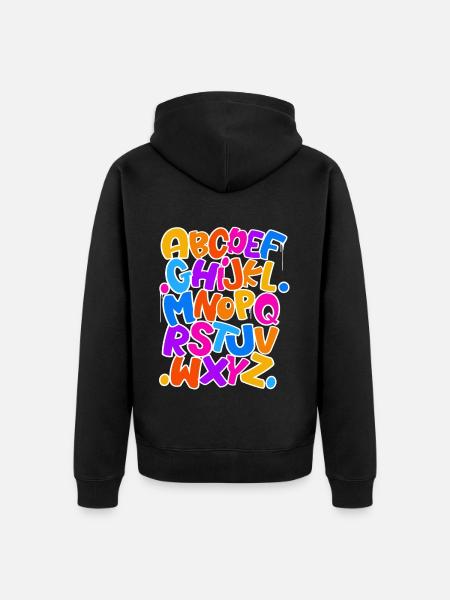 Abc School Enrollment Schoolchild - Unisex Premium Organic Zip Hoodie - black