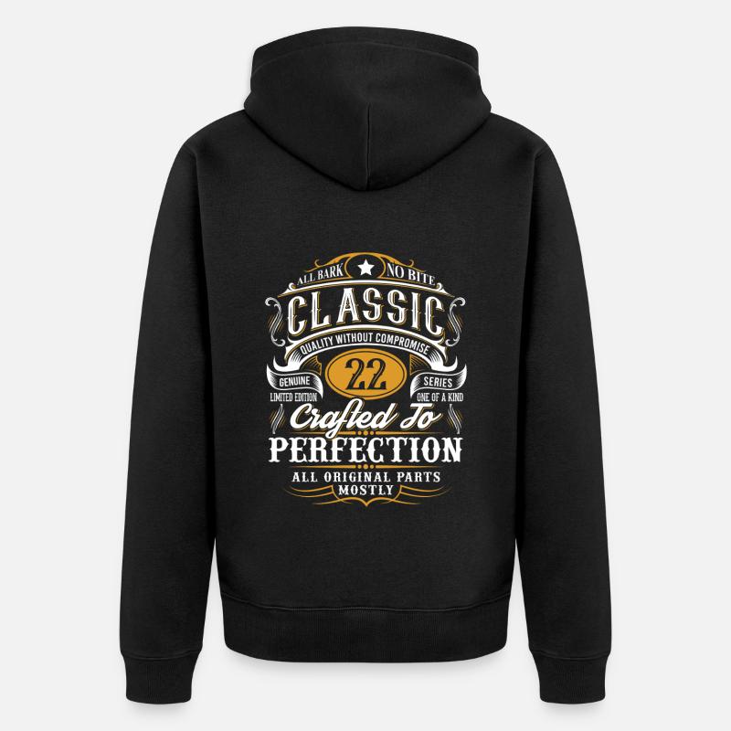 22e anniversaire - Veste à capuche bio Premium Unisexe - noir