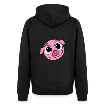Porc - Veste à capuche bio Premium Unisexe - noir - Dos - Nico (187cm)