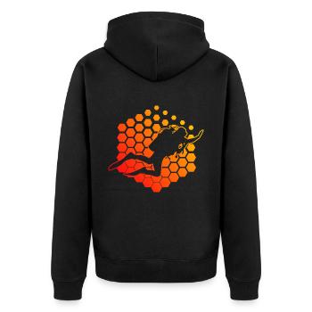 Women Men Free Dive Diving Diving Scuba Diving - Unisex Premium Organic Zip Hoodie - black - Back - Nico (187cm)