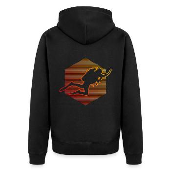 Scuba Divers Scuba Diving Scuba Diver - Unisex Premium Organic Zip Hoodie - black - Back - Nico (187cm)