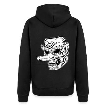 Schädel Skull Horror Japon Halloween Geisha - Veste à capuche bio Premium Unisexe - noir - Dos - Nico (187cm)