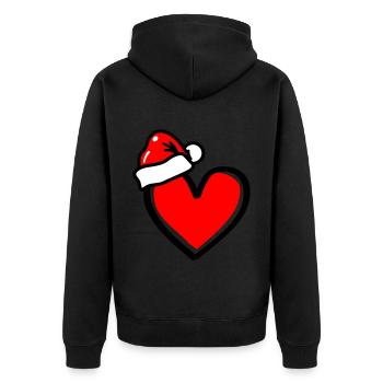 Coeur Noël Noël - Veste à capuche bio Premium Unisexe - noir - Dos - Nico (187cm)