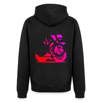 Femme Route Route Cyclistes Route Vélo Route Hommes - Veste à capuche bio Premium Unisexe - noir - Dos - Nico (187cm)