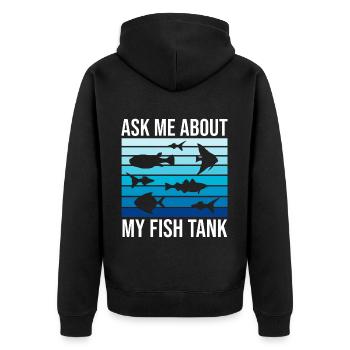Drôle d’amateur d’aquarium disant citation du propriétaire de l’aquarium - Veste à capuche bio Premium Unisexe - noir - Dos - Nico (187cm)