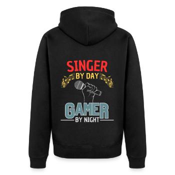 Zocker & Sänger Gaming Gesangverein - Veste à capuche bio Premium Unisexe - noir - Dos - Nico (187cm)