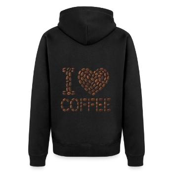 Amateur de café Dire Barista Café - Veste à capuche bio Premium Unisexe - noir - Dos - Nico (187cm)