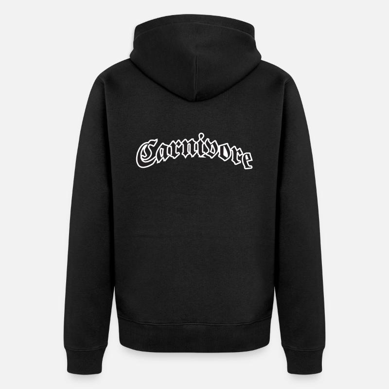 Carnivore - Fleischfresser - Unisex Premium Bio Zip Hoodie - Schwarz
