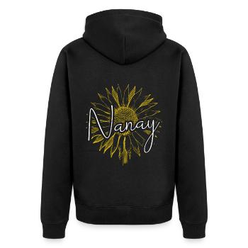 Philippines Filipino Nanay Nana Grandma I Cadeau - Veste à capuche bio Premium Unisexe - noir - Dos - Nico (187cm)