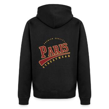 Style Lycée Paris France College - Veste à capuche bio Premium Unisexe - noir - Dos - Nico (187cm)