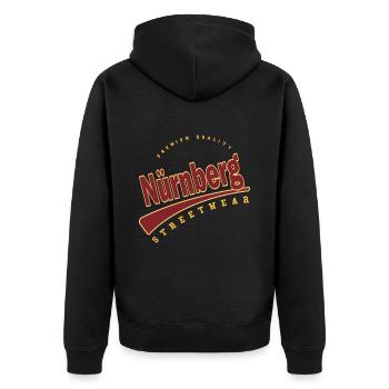 Nuremberg Allemagne College High School Style - Veste à capuche bio Premium Unisexe - noir - Dos - Nico (187cm)