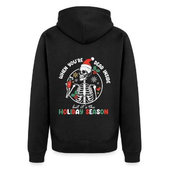 Cadeaux de Noël Noël - Veste à capuche bio Premium Unisexe - noir - Dos - Nico (187cm)