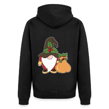 Noël Noël Gnomies - Veste à capuche bio Premium Unisexe - noir - Dos - Nico (187cm)