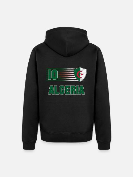 Algerien Fußball Mannschaft - Unisex Premium Bio Zip Hoodie - Schwarz