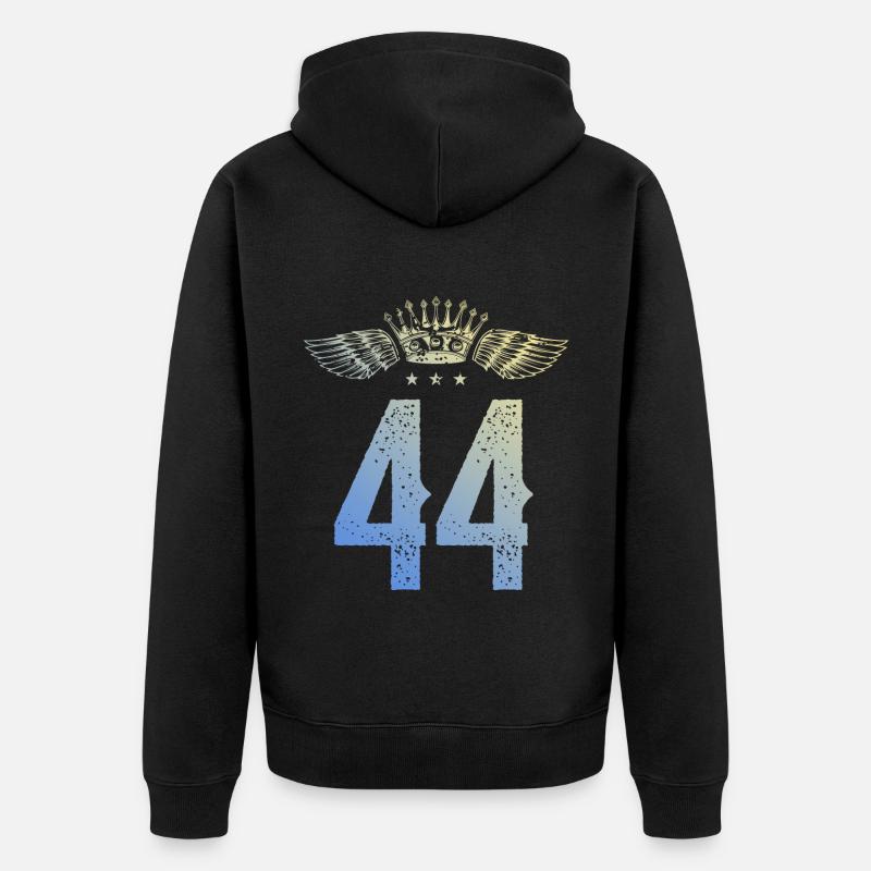 44 Couronne numérique - Veste à capuche bio Premium Unisexe - noir