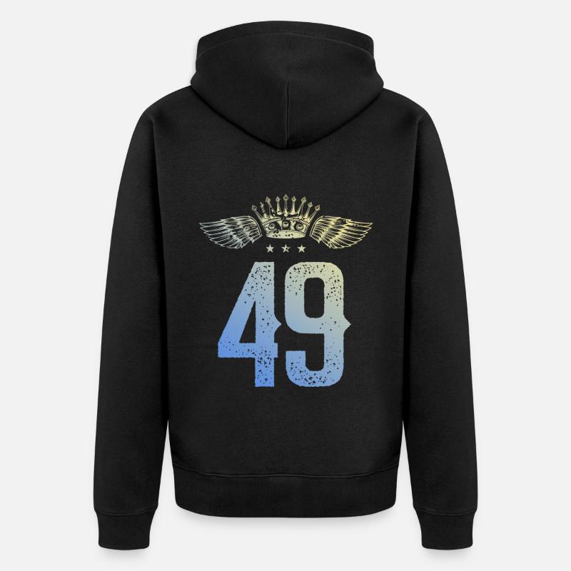 49 Couronne numérique - Veste à capuche bio Premium Unisexe - noir