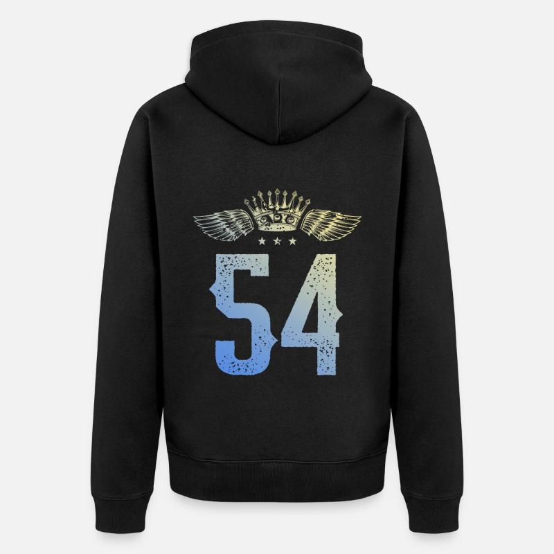 54 Couronne numérique - Veste à capuche bio Premium Unisexe - noir