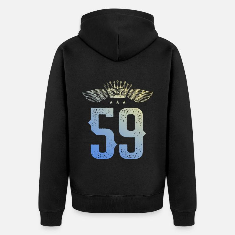 59 Couronne numérique - Veste à capuche bio Premium Unisexe - noir