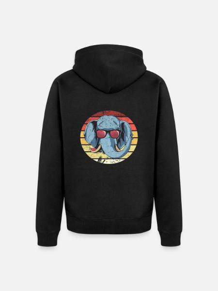 Eléphant d’Afrique - Veste à capuche bio Premium Unisexe - noir