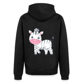 Zebra Family Mama T-shirt bébé - Veste à capuche bio Premium Unisexe - noir - Dos - Nico (187cm)