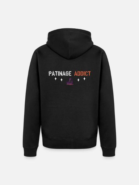 Skating addict - Unisex Premium Organic Zip Hoodie - black