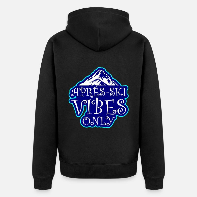 Après-ski vibes only - Unisex Premium Organic Zip Hoodie - black