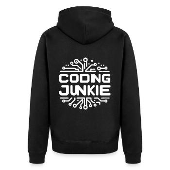 Accro au codage 13 - Veste à capuche bio Premium Unisexe - noir - Dos - Nico (187cm)
