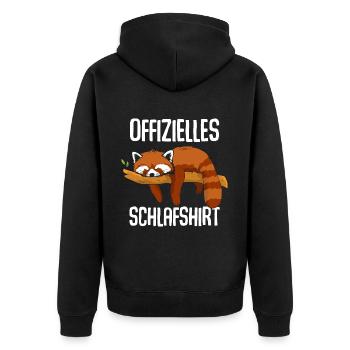 Chemise de nuit officielle Red Panda - Veste à capuche bio Premium Unisexe - noir - Dos - Nico (187cm)