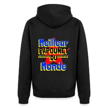 Meilleur papounet du monde - Veste à capuche bio Premium Unisexe - noir - Dos - Nico (187cm)