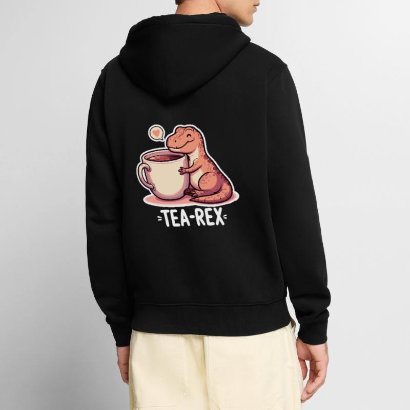 Tee Rex Tee-Rex Teetrinker Geschenk Unisex Premium Bio Zip Hoodie