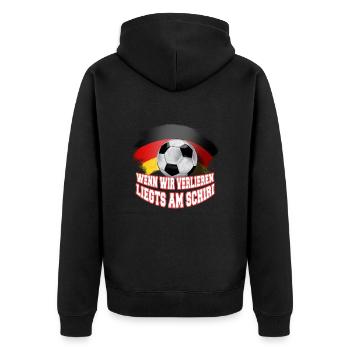 If We Win, It's Me – Soccer Shirt - Unisex Premium Organic Zip Hoodie - black - Back - Nico (187cm)